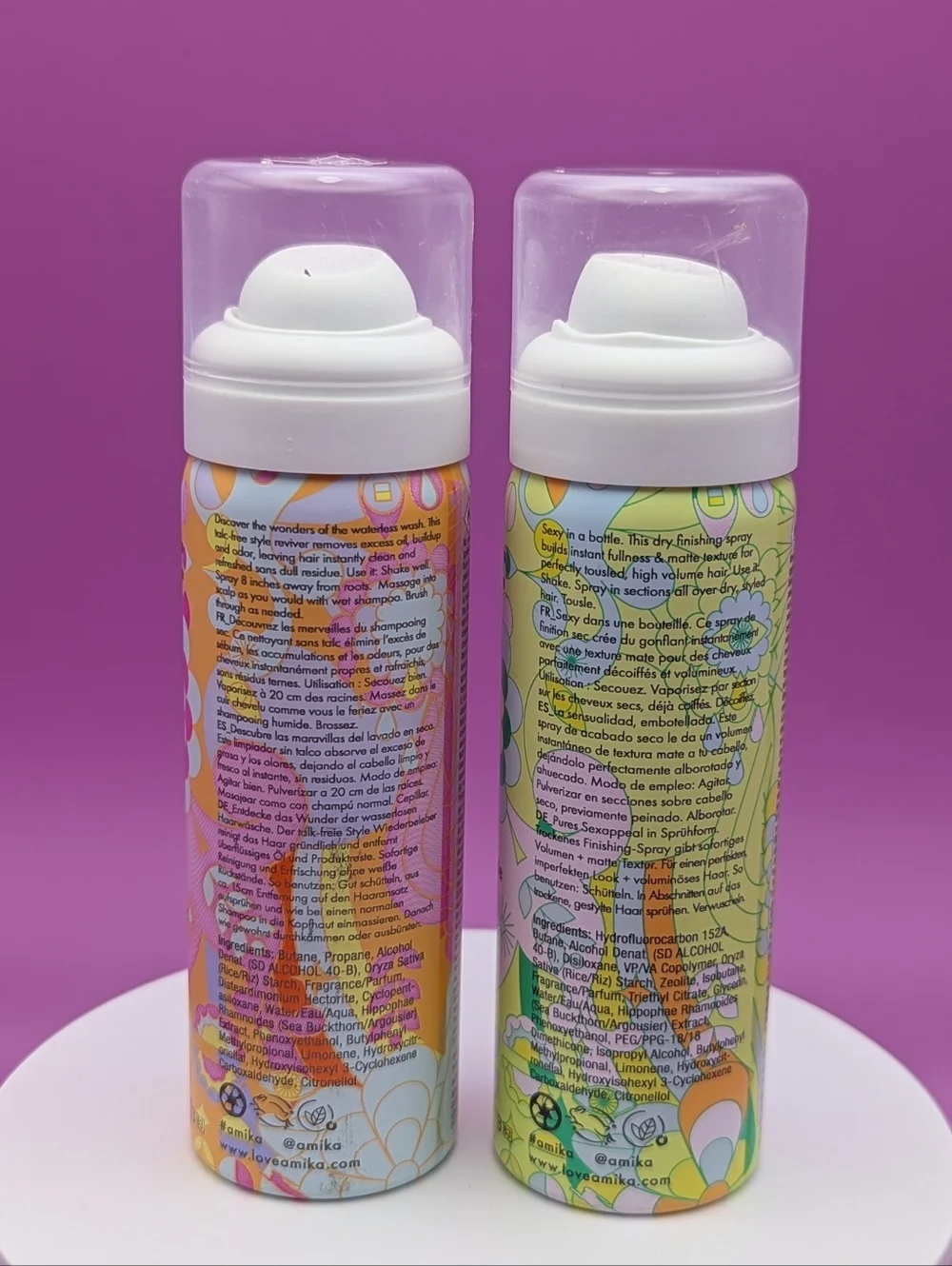 amika Travel Size Perk Up Dry Shampoo & Un.Done Text Spray Used but Good